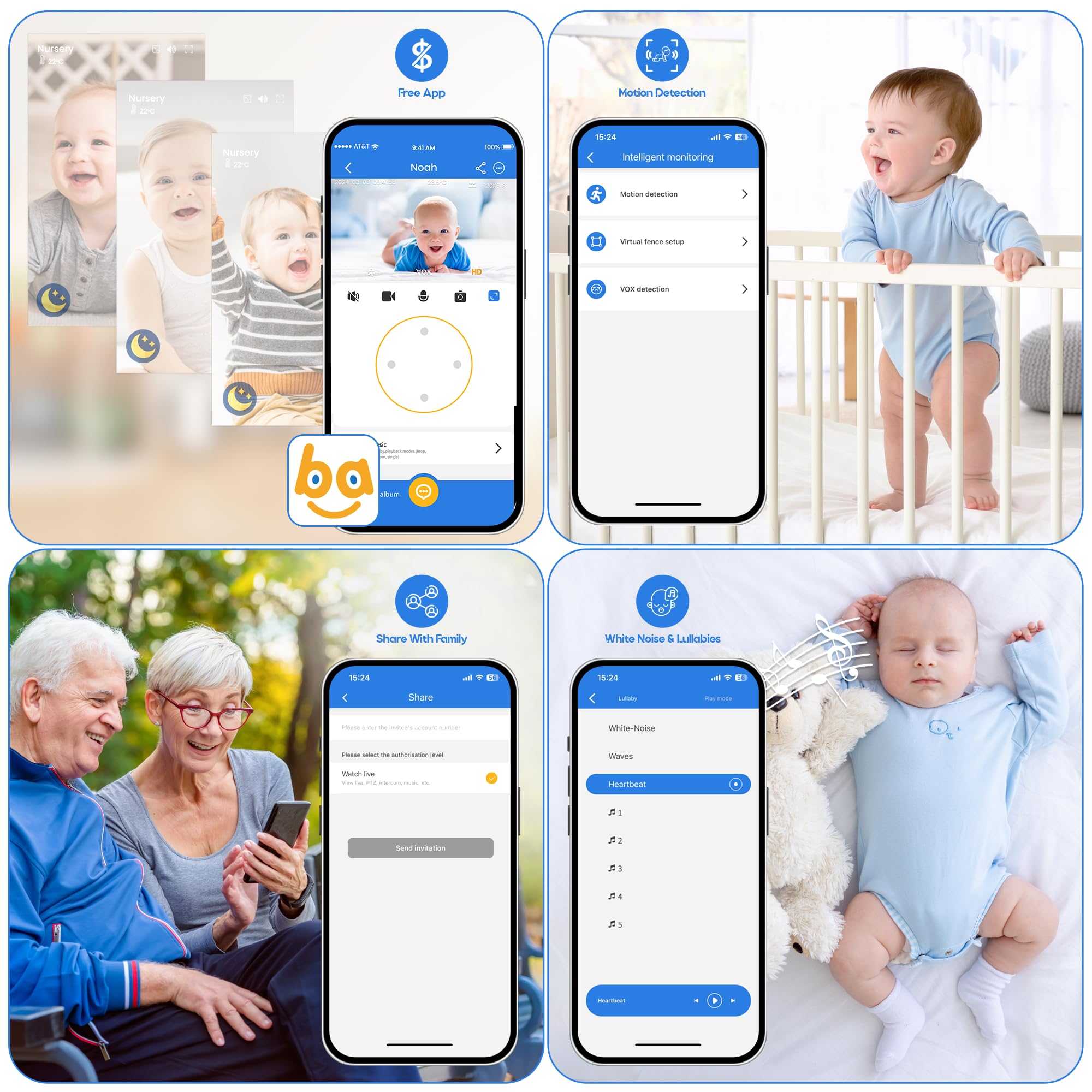 Woneya Baby Monitor - Premium WiFi Camera with Night Vision thumbnail 2