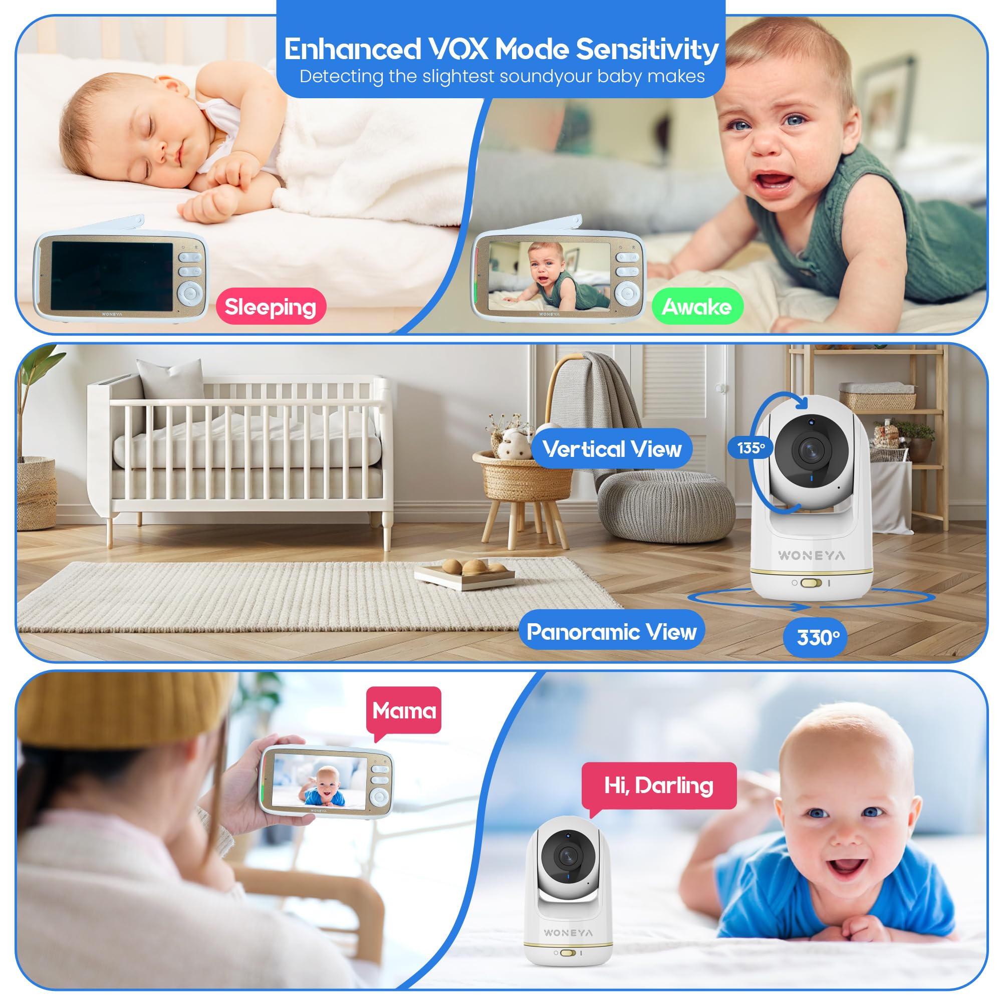 Woneya Baby Monitor - Premium WiFi Camera with Night Vision thumbnail 8
